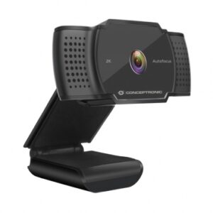 Webcam conceptronic amdis02b 2k 30fps usb2.0 1.5m mic. fov 72? autofocus tapa privacidad negro