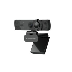 Webcam conceptronic amdis08b 4kuhd 30fps usb2.0/c 1.5m mic. dual fov 90? autofocus tapa priv. negro