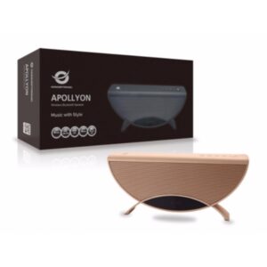 Altavoz bluetooth portable conceptronic apollyon color oro reproduce mp3 desde usb/microsd radio fm