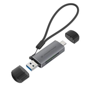 Card reader externo concentronic bian05g usb-c y usb-a compatible sd, sdhc, sdxc, micro sd