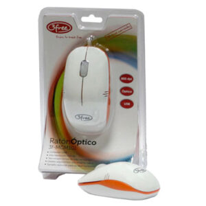 Mouse 3free mcm101/wo dise?o blanco naranja