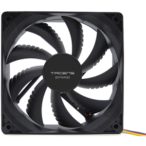 Ventilador interno tacens anima af12x2 12x12 14db fluxus bearing air-guide bajo ruido pack 2 negro