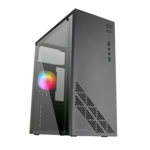 Caja atx mars gaming mc100 black frontal y chasis en acero ultra-ligero 1xventilado
