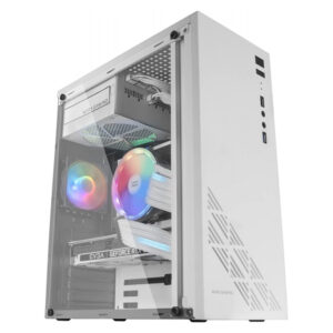 Caja atx mars gaming mc100 white frontal y chasis en acero ultra-ligero 1xventilado