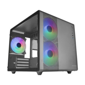 Caja microatx cube gaming mars gaming mc400 black frontal mesh dise?o cube 3xventiladores 120mm rgb