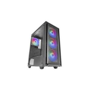 Caja atx gaming mars gaming mcair frontal negro de malla 4x120mm rainbow