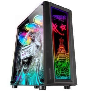 Caja atx mars gaming mc-art black lateral y frontal personalizable con iluminacion