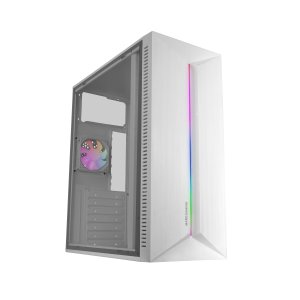 Caja atx mars gaming mcblaze cristal templado gpu 300mm 1x3.5 3x2.5 blanco