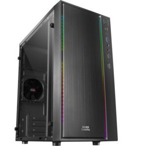 Caja microatx gaming mars gaming mcm black frontal linea rgb ventana lateral total usb3.0 + usb 2.0