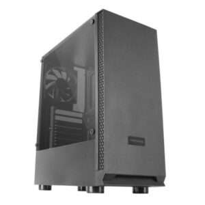 Caja atx mars gaming mcn2 color grafito frontal liso ventana lateral completa sin fuente d