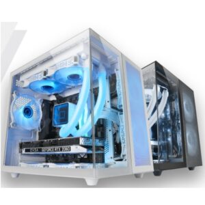 Caja microatx cube gaming mars gaming mcnovam blanca doble panel de cristal templado doble camara re