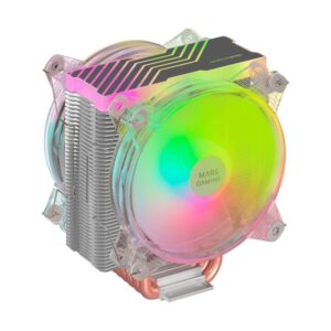 Ventilador con disipador para cpu mars gaming mcpu66 iluminacion triple argb 6 heatpipes disipador d