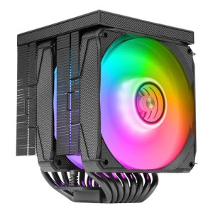 Ventilador para cpu mars gaming mcpulcdpro 2x120mm tdp 380w 6xheatpipes alt. 158mm argb lcd negro