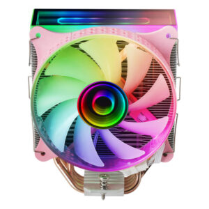 Ventilador con disipador de cpu mars gaming mcpu-vr pink dise?o doble espejo infinito 4 headpipes td