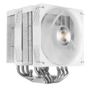 Ventilador con disipador de cpu mars gaming mcpux26prow tdp 350w doble torre pwm fdb blanco