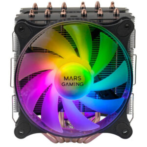 Ventilador con disipador para cpu mars gaming mcpu-xt black dual argb 6 heatpipes tdp 300w doble dis