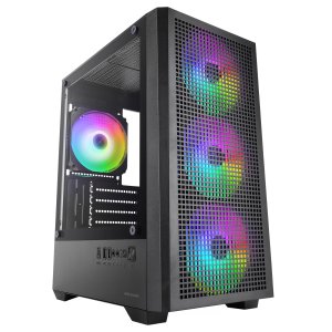 Caja atx mars gaming mc-quantum doble cristal templado argb gpu 335mm negra