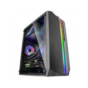 Caja microatx gaming mars gaming mc-s1 black frontal argb ventilador traser frgb ventana lateral sin