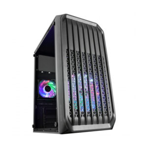 Caja microatx gaming mars gaming mc-s2 black frontal con ventilador frgb ventana lateral sin f.a