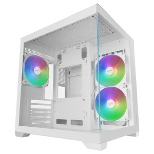 Caja microatx mars gaming mc-view3w gpu max 330mm cristal templado panoramico argb usb-c blanca