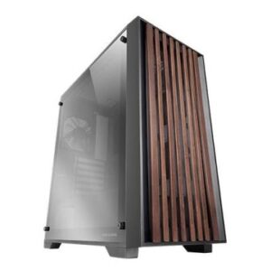 Caja atx mars gaming mcwoodc madera y cristal cromado 2x3.5 3x2.5 gpu 365mm