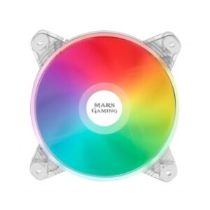 Ventilador interno mars gaming mfd transparente 12x12cm iluminacion dual chroma rgb ultra silencioso