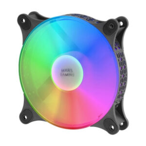Kit 2xventilador interno frgb mars gaming mf-duo black 12x12cm ultrasilenciosos 15db iluminacion frg