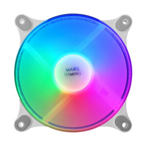 Kit 2xventilador interno frgb mars gaming mf-duo white 12x12cm ultrasilenciosos 15db iluminacion frg