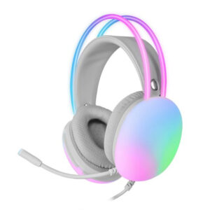 Headset mars gaming mh-glow white jack 3.5mm y alimentacion por usb iluminacion 360? chroma en diade