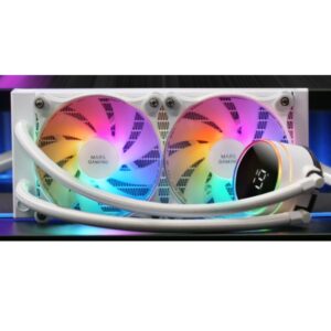 Sistema de refrigeracion liquida mars gaming mllcd240w blanco 2x (12x12) iluminacion frgb tpd 500w p