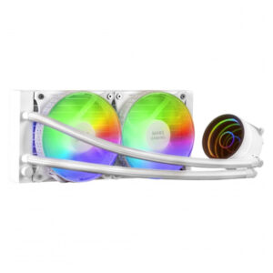 Sistema de refrigeracion liquida mars gaming ml-one240 white 2x (12x12) iluminacion frgb tpd 400w pa