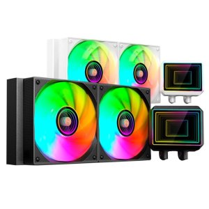 Refrigeracion liquida mars gaming ml-two240 240mm 2x120mm tdp 450w argb negro