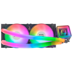 Sistema de refrigeracion liquida mars gaming ml-ultra240 black 2x12cm argb tpd 500w intel y amd