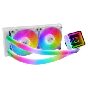 Sistema de refrigeracion liquida mars gaming ml-ultra240 white 2x12cm iluminacion argb (adressable)