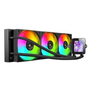 Sistema de refrigeracion liquida mars gaming mlvision360 negro 3x120mm argb tpd 500w pantalla lcd