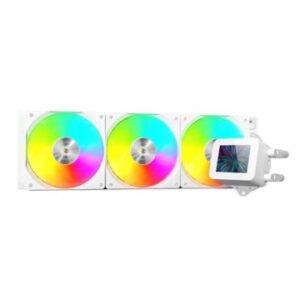 Sistema de refrigeracion liquida mars gaming mlvision360w blanco 3x120mm argb tpd 500w pantalla lcd