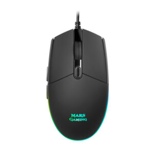 Mouse mars gaming rgb mmg black 3200dpi 6 botones iluminacion flow switches huano