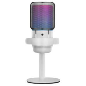 Micr?fono de estudio profesional mars gaming mmicsew blanco adc 196khz 24 bits usb-a/usb-c iluminaci
