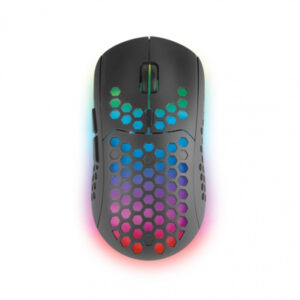 Mouse mars gaming wireless rgb mmw3 black usb 2.4g bateria recargable 3200dpi ultraligero hive ilumi
