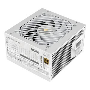 Fuente de alimentacion mars gaming 1000w atx 80+ gold 140mm silent blanco