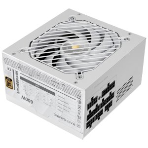 Fuente modular mars gaming 650w mpb650psi atx3.1 80+gold pfc activo pcie5.1 12v-2x6 dc-dc smd blanco