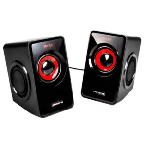 Altavoces 2.0 mars gaming ms1 10w rms vibro-subwoofer color negro y rojo