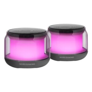 Altavoz bluetooth 2,0 mars gaming ms-aura black rgb 360? bt 5,3 15w alimentacion usb + jack 3,5mm