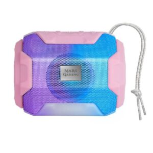 Altavoz bluetooth portable mas gaming msbax pink 10w radio fm, puerto usb y microsd iluminacion rgb