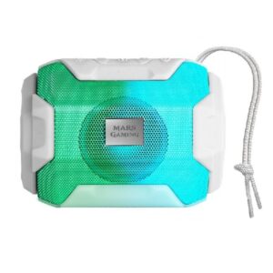 Altavoz bluetooth portable mas gaming msbax white 10w radio fm, puerto usb y microsd iluminacion rgb