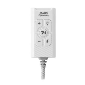 Tarjeta de sonido usb 7.1 mars gaming msc2 white sonido profesional conexion jack 3.5mm y puerto usb
