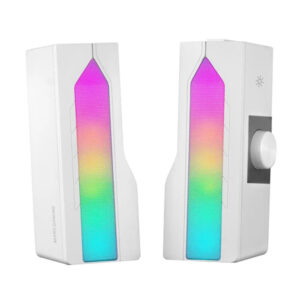 Altavoces 2.0 bluetooth mars gaming msduo white 2 en 1 convertible en sobremesa 2.0 o soundbar bt 5.