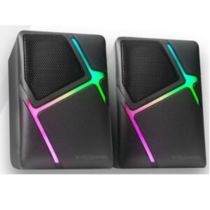 Altavoces 2.0 mars gaming ms-h negro 10w iluminacion rgb control de volumen jack 3.5mm