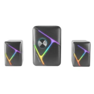 Altavoces 2.1 mars gaming rgb dinamico 35w 3d surround negros control de volumen alim. usb jack 3.5
