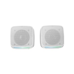 Altavoces 2.0 mars gaming msprow blanco 10w usb + jack control de volumen rgb
